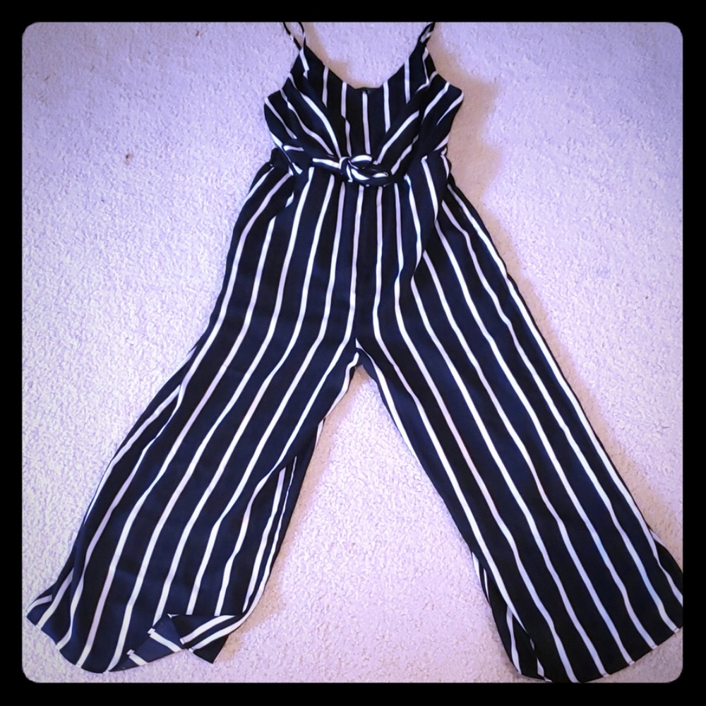 Women's striped jumpsuit